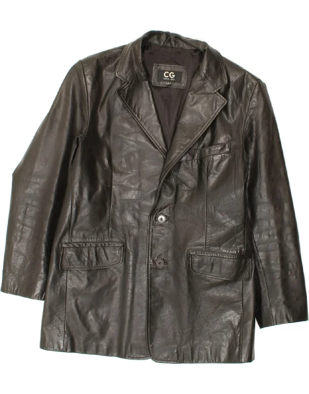 Casual Suits CECIL GEE Mens Leather Jacket UK 40 Large Black Leather
