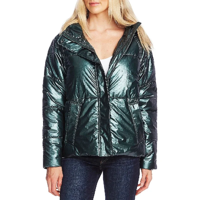Printed Pants Vince Camuto Women's Metallic Hooded Puffer Jacket Green Beige Size XL - X-Large Printed Pants Vince Camuto Women's Metallic Hooded Puffer Jacket Green Beige Size XL - X-Large