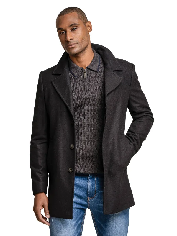 Wool Suits Black Coat