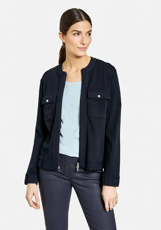Versatile Looks Gerry Weber Knit Bomber, Navy