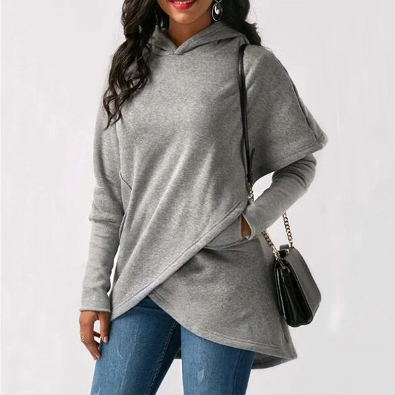 Casual Comfort Women's Asymmetric Hoodie