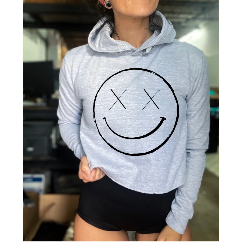 Minimalist Style Salty Savage Ladies “OG Smile” Cropped Hoodie