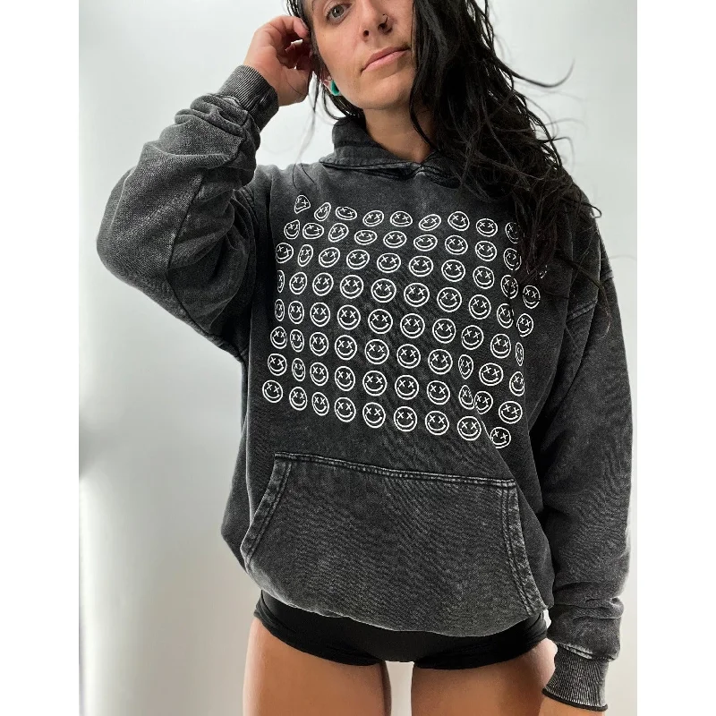 Practical Wear Salty Savage Unisex “OG Smile Stuck On Repeat” Mineral Wash Hoodie