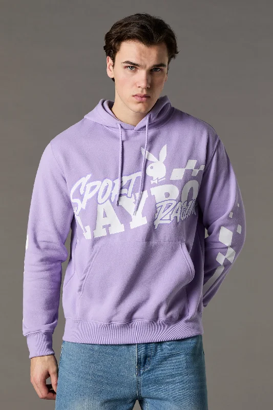 Soft Fit Clothing Playboy Sport Racing Graphic Fleece Hoodie
