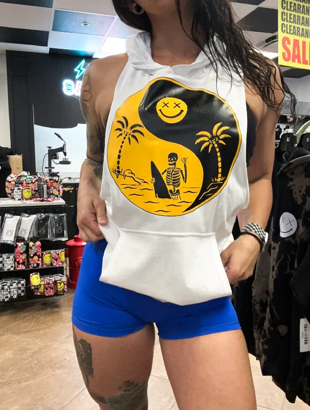 Easygoing Fashion Salty Savage Unisex “Yin Yang” Sleeveless Muscle Tank Hoodie