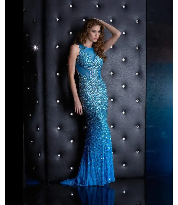 Cool Layers Jasz Couture - 5058 Dress in Turquoise