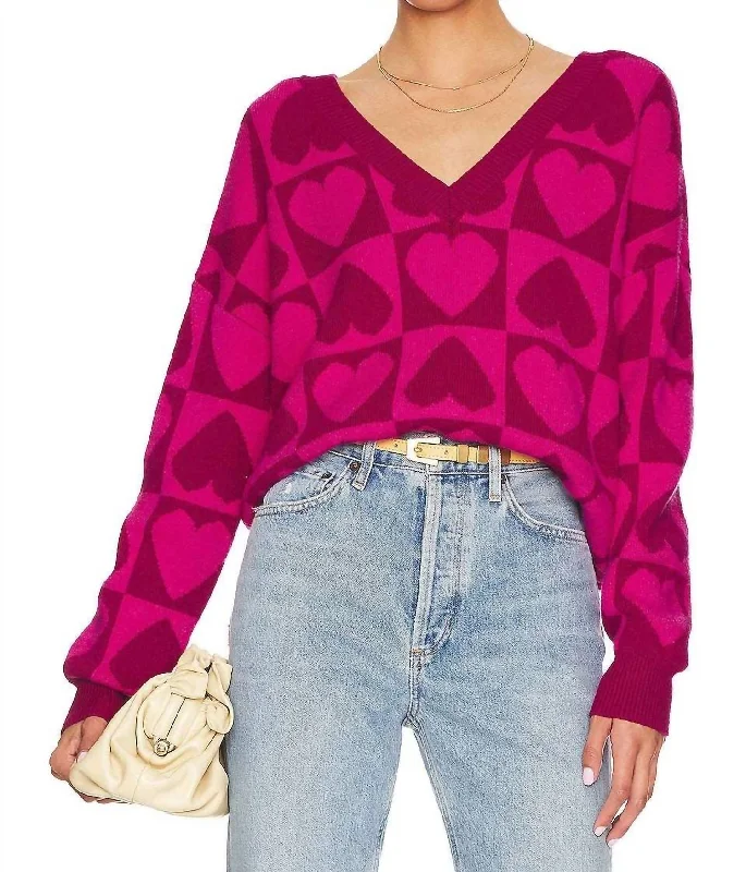 Fashion Layers Joey Sweater In Sweetheart