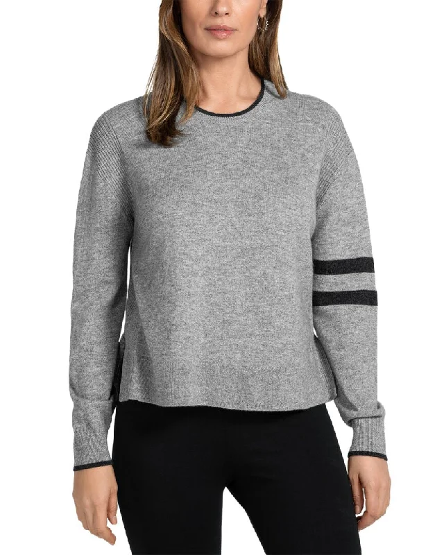 Effortless Chic Johnny Was Calme Stripe Wool & Cashmere-Blend Pullover