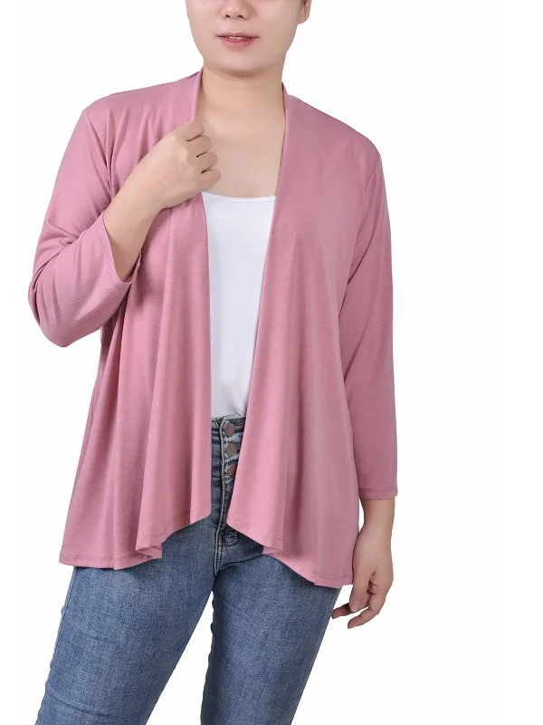 Smart Casual Womens Open Front Solid Cardigan Sweater